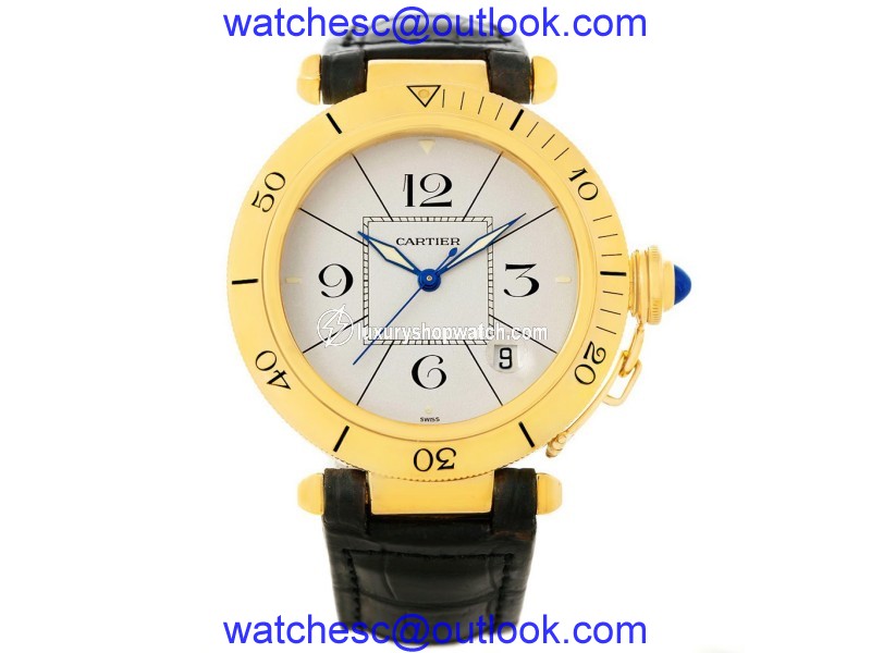 Cartier Pasha 18K Yellow Gold Automatic 38mm Mens Watch Cartier