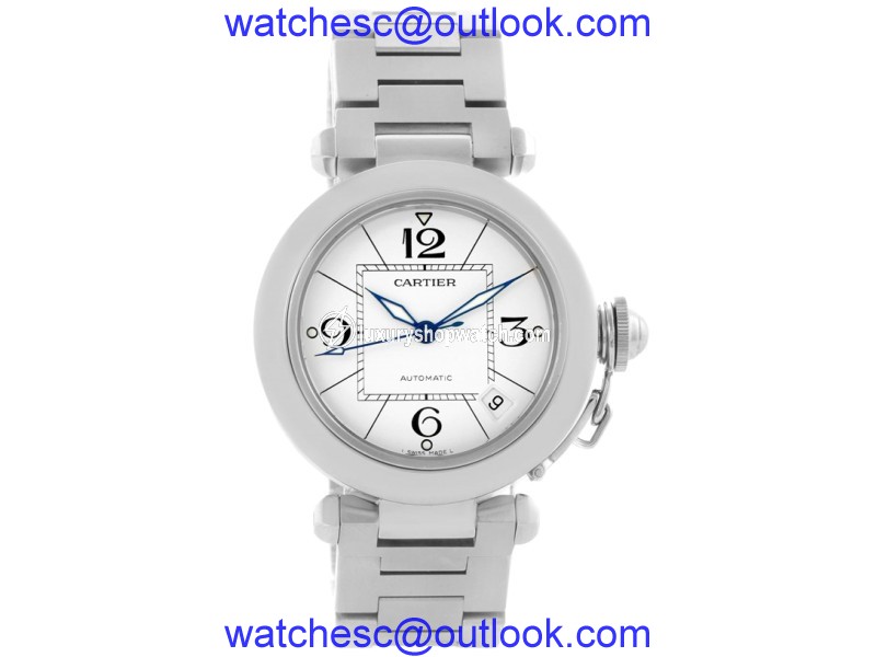 Cartier Pasha C W31074M7 Stainless Steel & White Dial 35mm Unisex Watch Cartier
