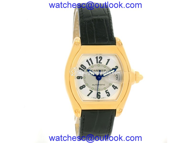 Cartier Roadster 18K Yellow Gold Silver Dial Large Watch W62005V2