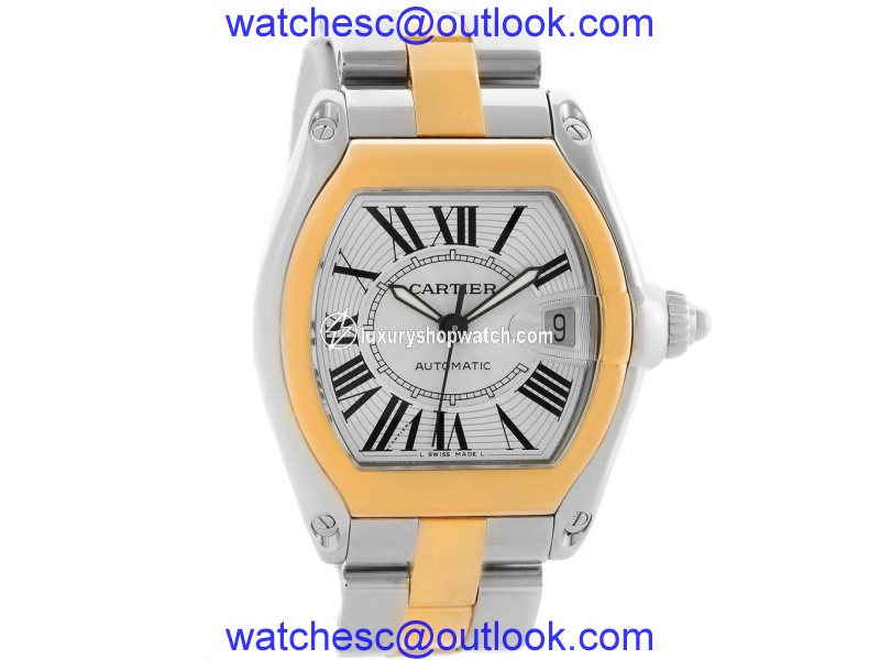Cartier Roadster W62031Y4 18K Yellow Gold Stainless Steel 38mm Mens Watch Cartier