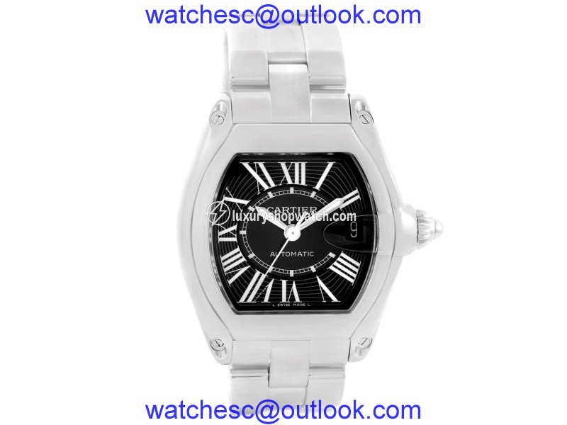 Cartier Roadster W62041V3 Stainless Steel Automatic Black Dial 38mm Mens Watch Cartier