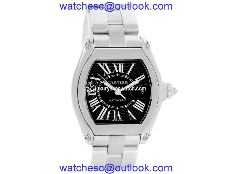 Cartier Roadster W62041V3 Stainless Steel Black Dial 38mm Mens Watch Cartier