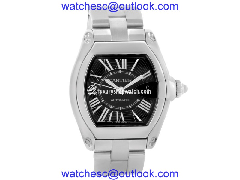 Cartier Roadster W62041V3 Stainless Steel Black Dial 38mm Mens Watch Cartier