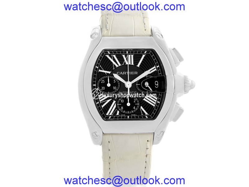 Cartier Roadster W62020X6 Stainless Steel Black Dial 43mm Mens Watch Cartier