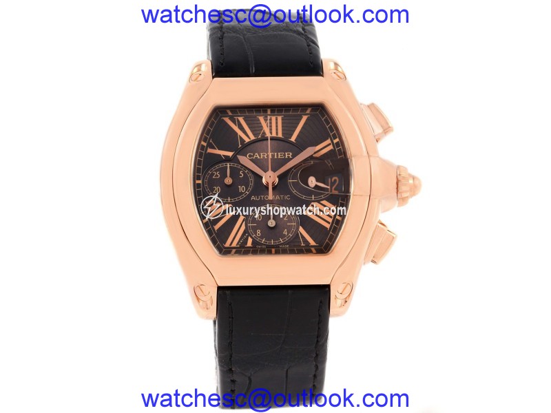 Cartier Roadster Chronograph XL W62042Y5 18K Rose Gold 43mm Mens Watch Cartier
