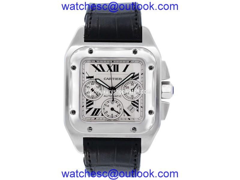 Cartier Santos 100XL 2740 Stainless Steel Chronograph Automatic 41mm Mens Watch Cartier