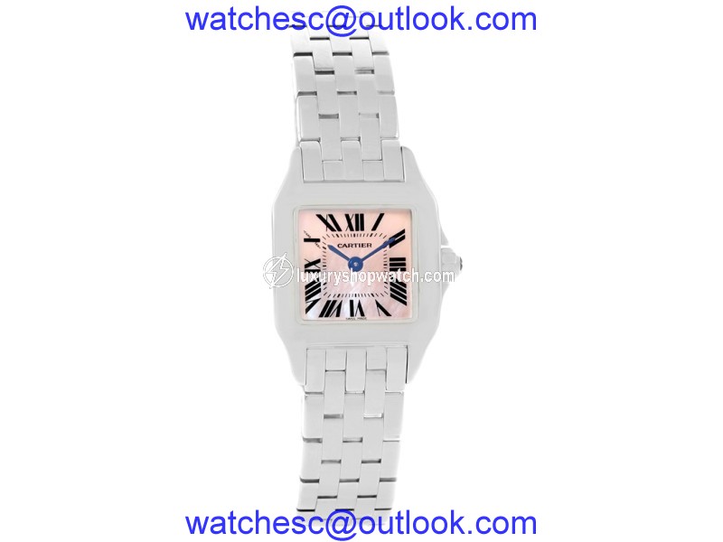 Cartier Santos Demoiselle W25075Z5 Stainless Steel Mother Of Pearl Dial 22mm Womens Watch Cartier