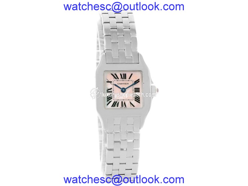 Cartier Santos Demoiselle W25075Z5 Stainless Steel Mother Of Pearl 22mm Womens Watch Cartier