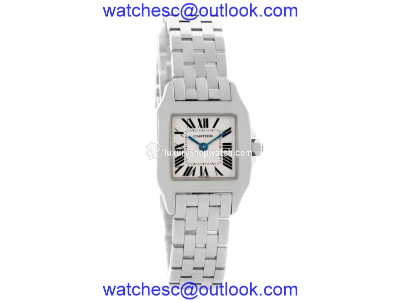 Cartier Santos Demoiselle W25064Z5 Stainless Steel & Silver Dial 22mm Womens Watch Cartier