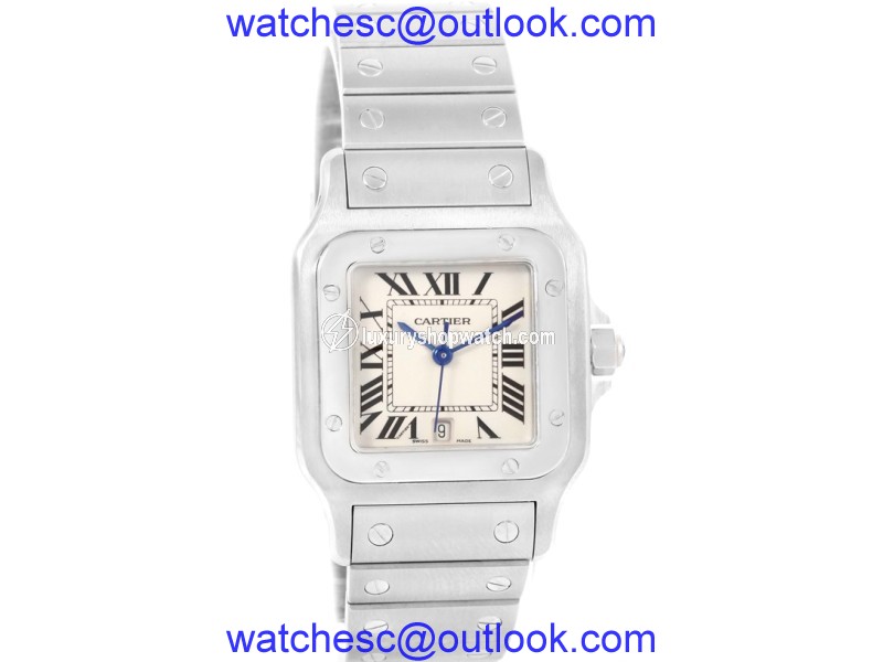 Cartier Santos Galbee W20060D6 Stainless Steel Quartz 29mm Mens Watch Cartier