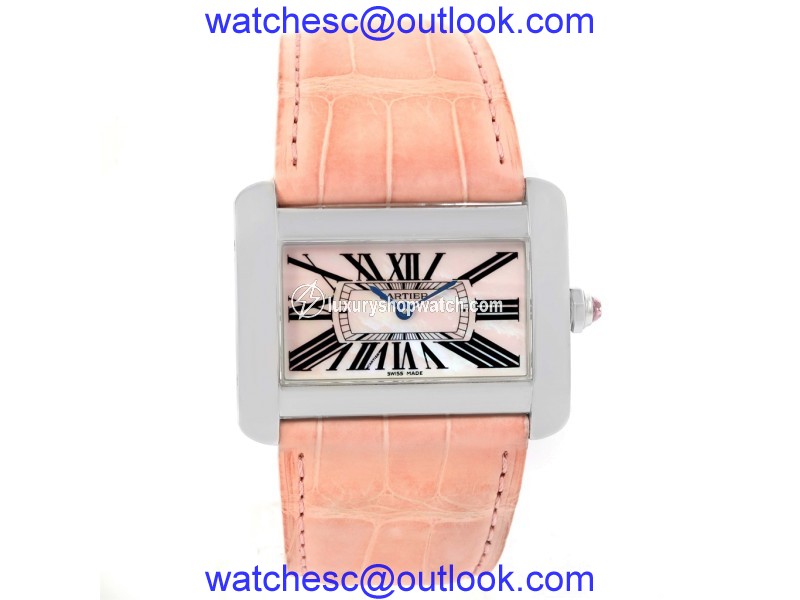 Cartier Tank Divan XL W6301455 Stainless Steel Mother Of Pearl Dial 30mm Womens Watch Cartier