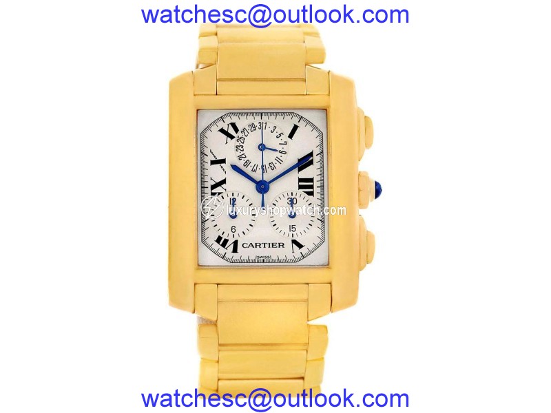 Cartier Tank Francaise W50005R2 18K Yellow Gold Quartz 28mm Unisex Watch Cartier