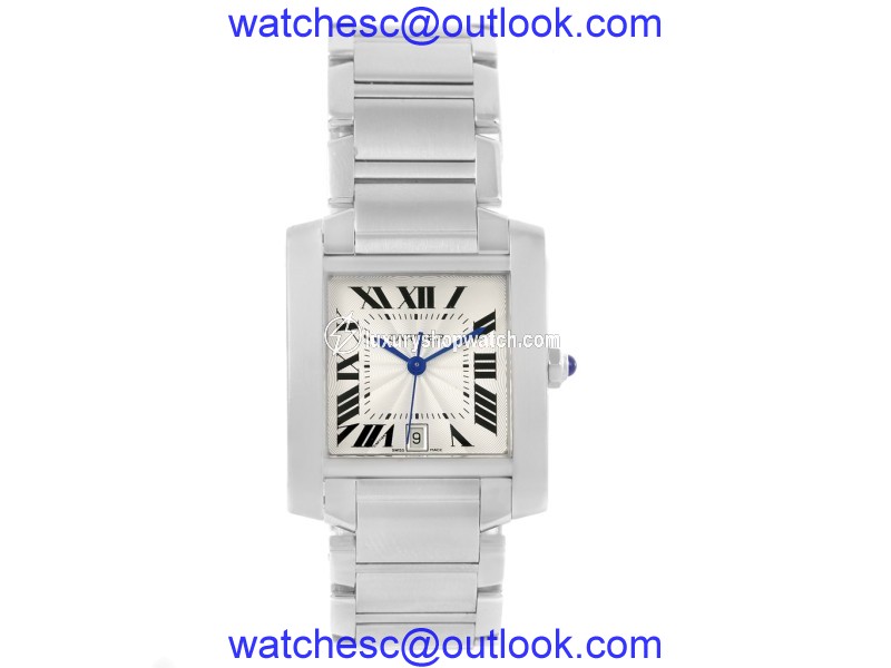 Cartier Tank Francaise W51002Q3 Stainless Steel Silver Dial Automatic 32mm Unisex Watch Cartier