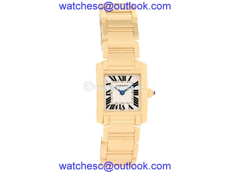 Cartier Tank Francaise W50002N2 18K Yellow Gold 20mm Womens Watch Cartier