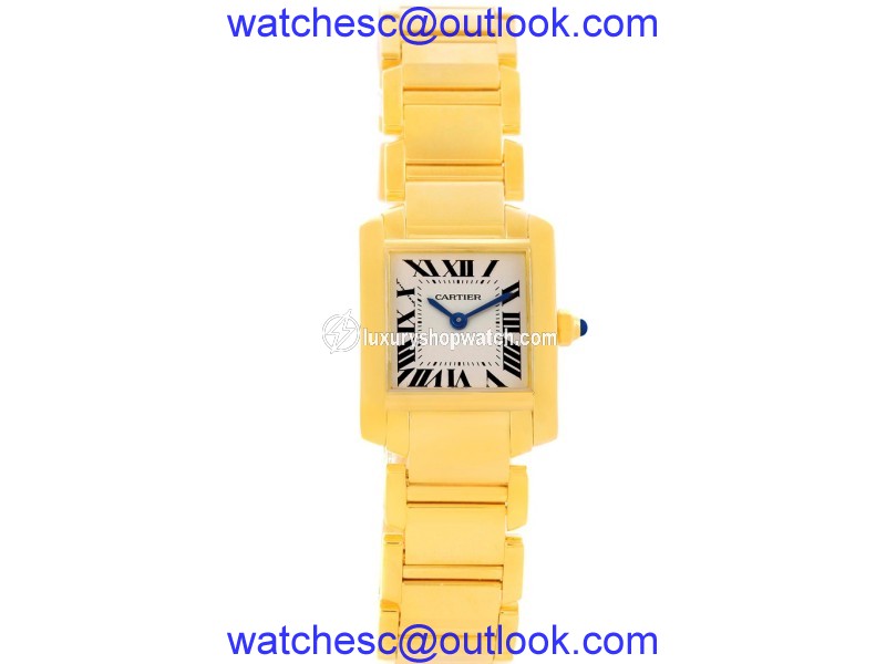 Cartier Tank Francaise W50002N2 18K Yellow Gold 20mm Womens Watch Cartier