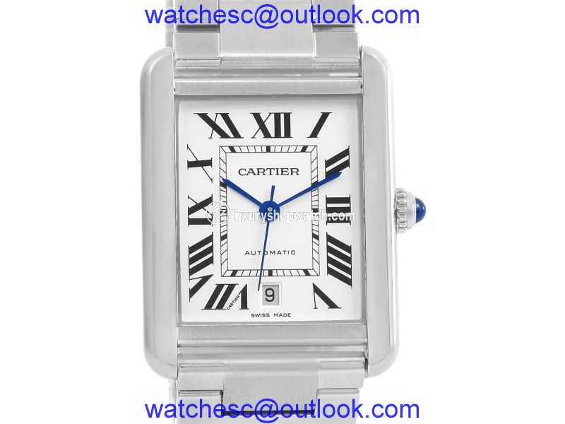 Cartier Tank Solo XL W5200028 Stainless Steel Automatic 31mm Mens Bracelet Watch Cartier