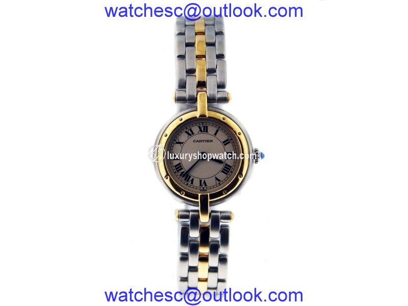 Cartier Panther Vendome Two-Tone Stainless Steel and 18K Yellow Gold 22mm Womens Watch Cartier