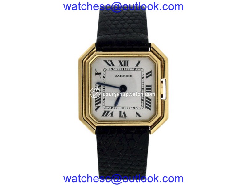 Cartier 18K Yellow Gold & Leather 27mm Watch Cartier