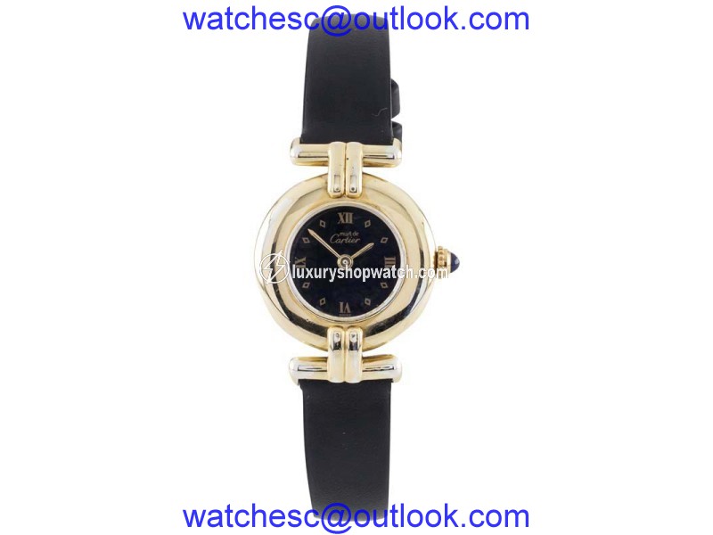 Cartier Must de Cartier 590002 Vermeil Quartz Leather Band 23mm Vintage Womens Watch Cartier