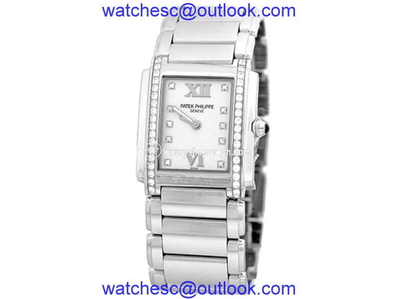 Patek Philippe "Twenty-4" Stainless Steel Diamond 26mm Womens Watch Patek Philippe