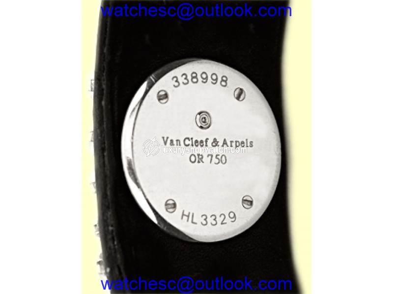 Van Cleef & Arpels "Rosee" 18K White Gold Diamond Strap Watch Van Cleef & Arpels