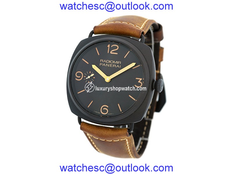 Panerai PAM 504 Radiomir Ceramic & Leather Manual 47mm Mens Watch