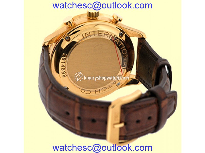 IWC "Portuguese" 18K Rose Gold Automatic Chronograph Strap Watch IWC
