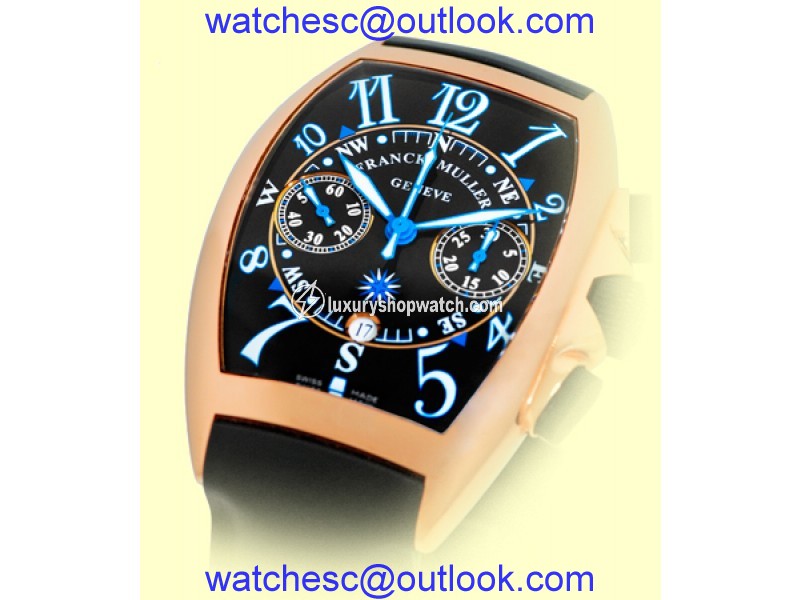 Frank Muller Cintree Curvex "Mariner" 18K Rose Gold Chronograph Watch Frank Muller