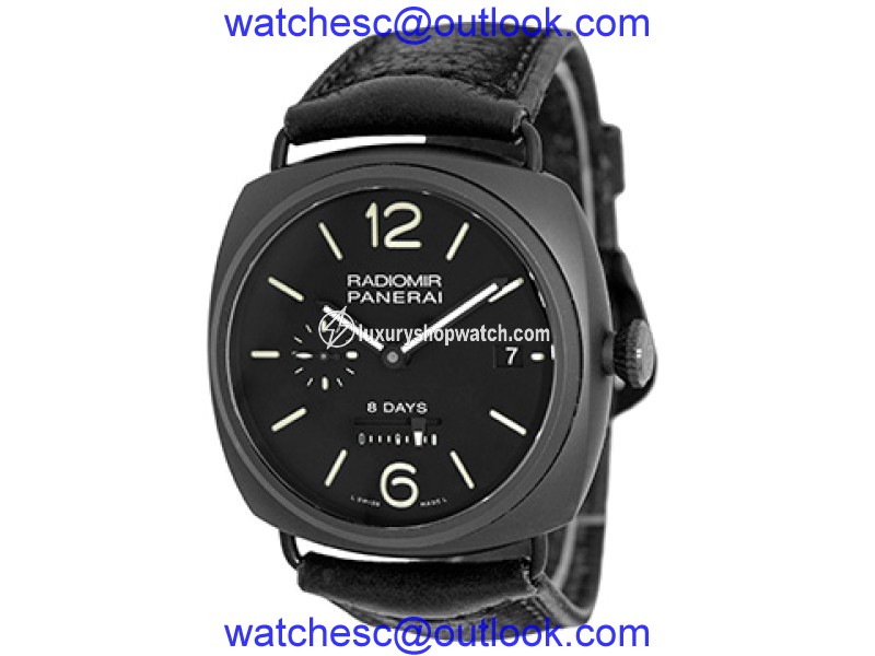 Panerai PAM384 "Radiomir 8 Days" PVD Stainless Steel & Ceramic 45mm Mens Watch Panerai