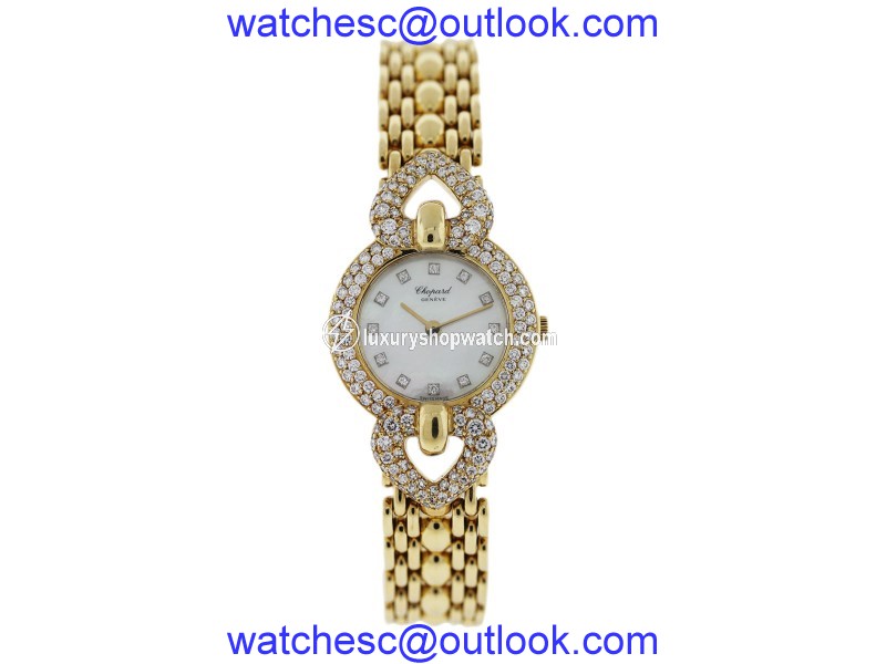 Chopard Classic 18K Yellow Gold with Mother of Pearl Dial 24mm Womens Watch Chopard