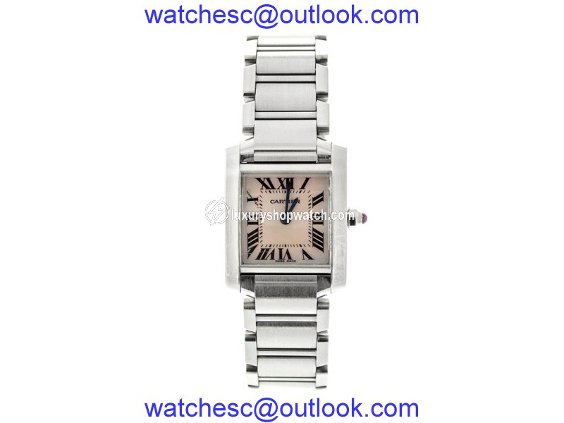 Cartier Women's W51028Q3 Tank Francaise Pink Mother of Pearl Watch Cartier