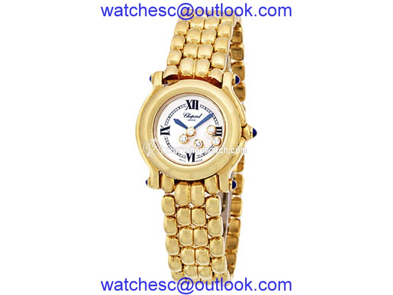 Chopard Happy Sport 27/6150-23 18K Yellow Gold Quartz 26mm Womens Watch Chopard