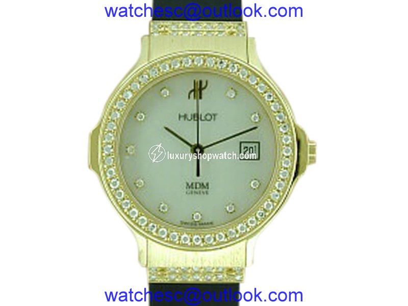 Hublot 18K Yellow Gold Rubber Strap Watch