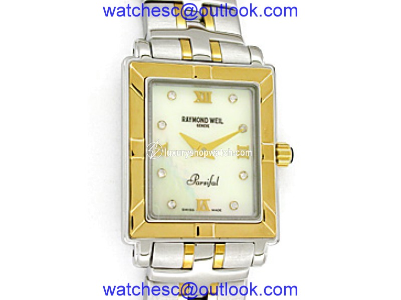 Raymond Weil "Parsifal" Stainless Steel & 18K Yellow Gold Womens Watch |