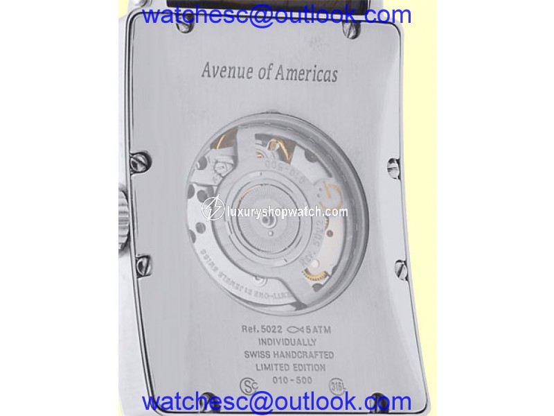 Gevril "Avenue of the America's" GMT Stainless Steel Strap Watch Gevril