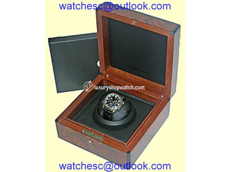 Blancpain "Leman Reveil GMT Dual Time" Alarm Stainless Steel Mens Watch Blancpain