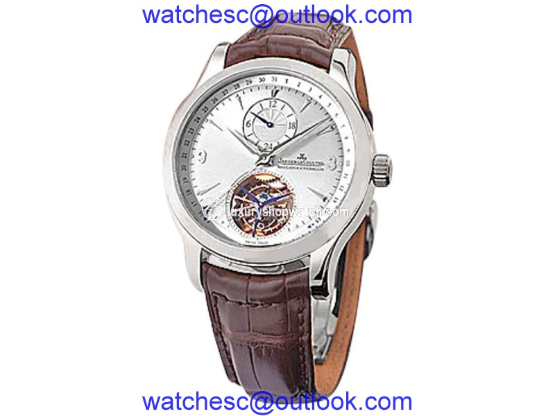 Jaeger LeCoultre "Master Control Tourbillon" Stainless Steel Mens Strap Watch Jaeger LeCoultre