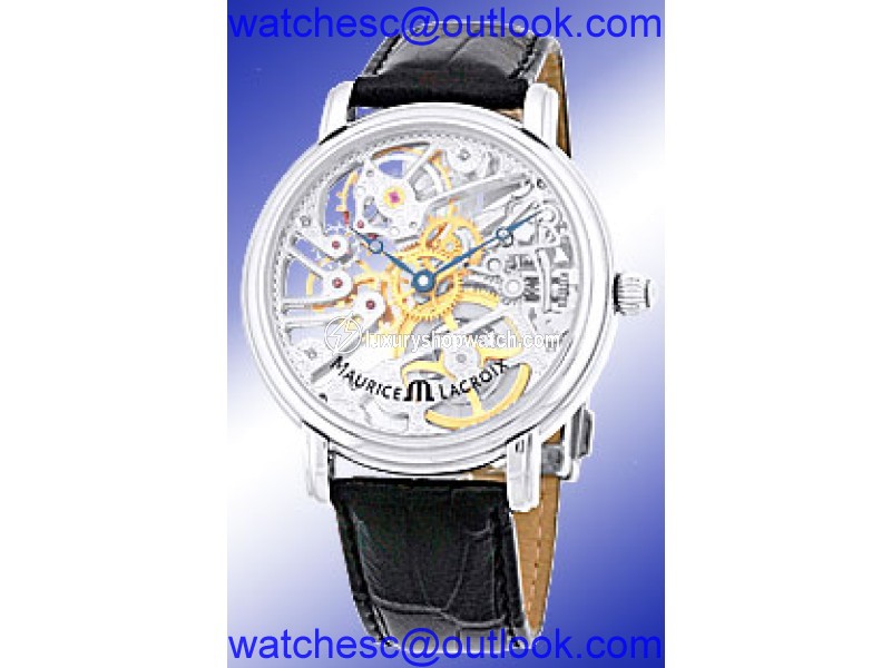 Maurice Lacroix Masterpiece Skeleton Stainless Steel Strap Mens Watch Maurice Lacroix