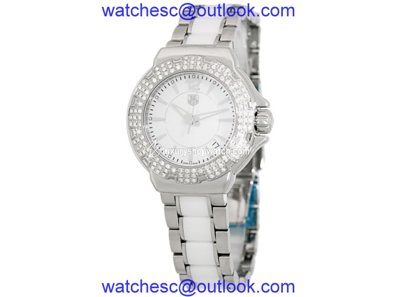 Tag Heuer Formula 1 WAH1215.BA0861 Stainless Steel & White Ceramic 36mm Womens Watch Tag Heuer