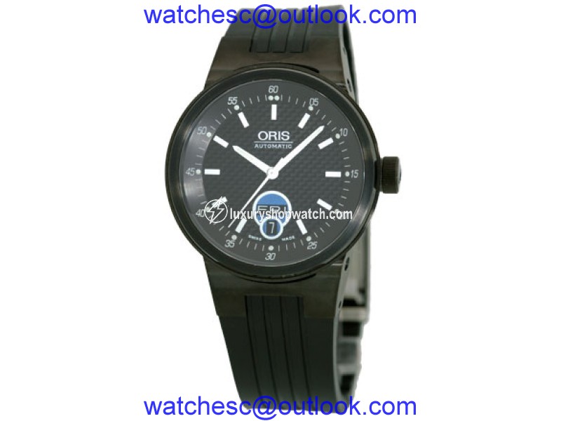 Oris "Williams F1 Team Day-Date" Stainless Steel/ Black PVD Watch Oris