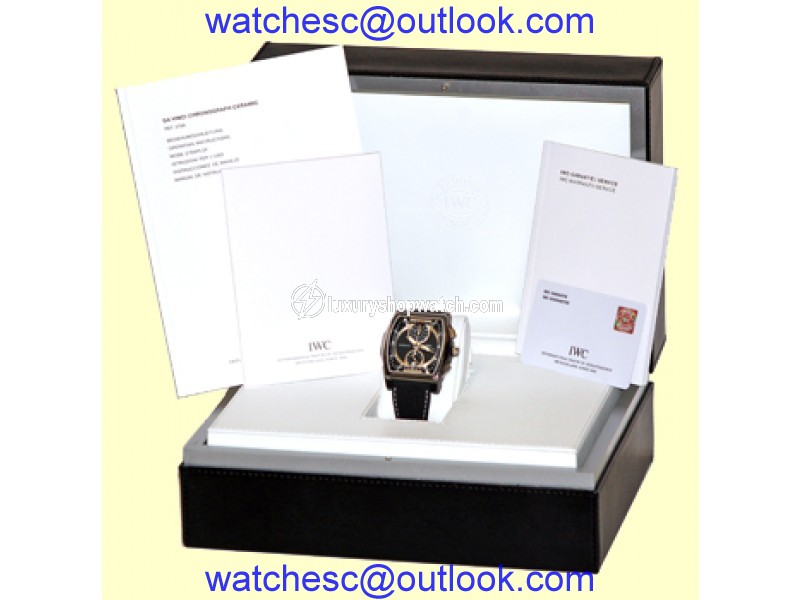 IWC Titainum & Ceramic "Da Vinci Chronograph" Mens Strap Watch IWC