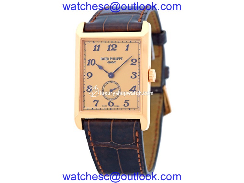 Patek Philippe "Gondolo" 5109-R 18K Rose Gold & Leather 30mm Mens Watch Patek Philippe