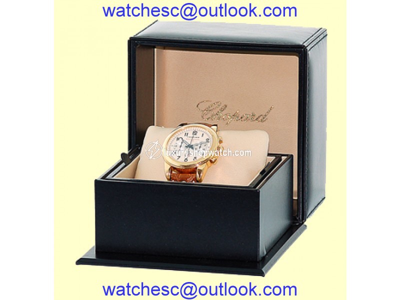 Chopard Monaco Mille Miglia Chronograph 18K Yellow Gold Strap Mens Watch Chopard