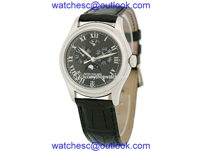 Patek Philippe "Annual Calendar" 5056-P Platinum & Leather Automatic 37mm Mens Watch Patek Philippe