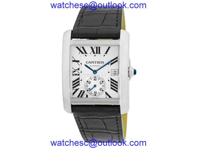 Cartier Tank MC Automatic Stainless Steel Strap Mens Watch Cartier
