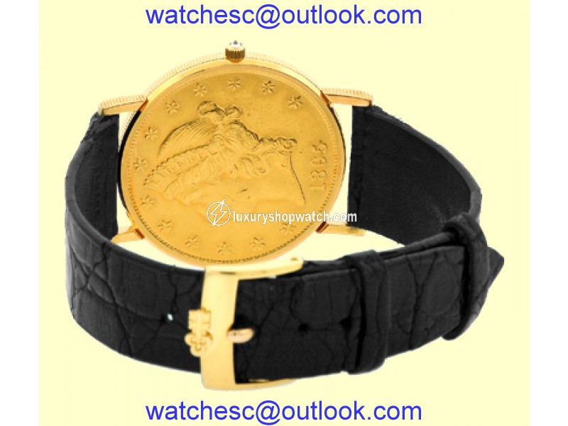 Corum 1895 Twenty Dollar U.S. Coin 18K Yellow Gold Mens Watch Corum