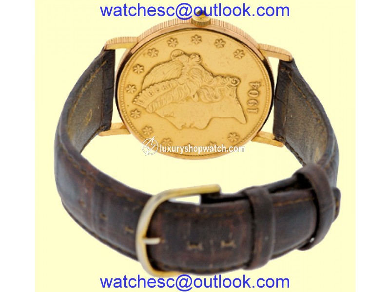 Corum 1904 Twenty Dollar U.S. Coin Dress 18K Yellow Gold Watch Corum