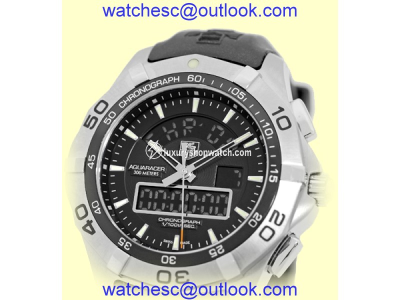 Tag Heuer Aquaracer 2000 CAF1010.BA8011 Stainless Steel Quartz Chronotimer 43mm Watch Tag Heuer