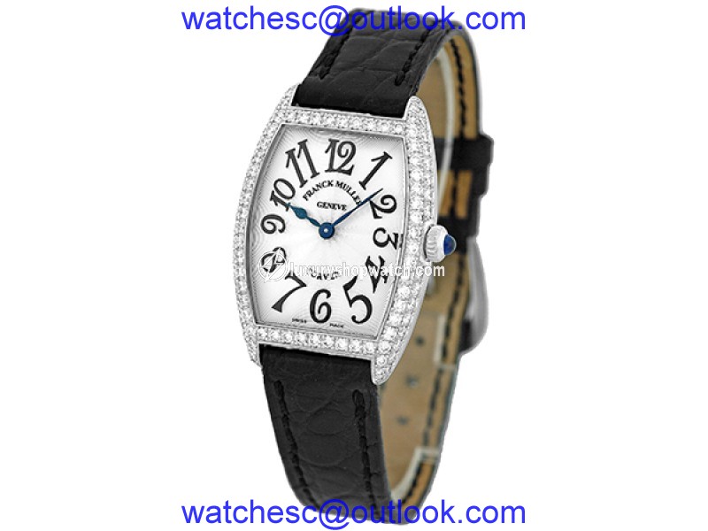 Franck Muller Diamond Cintree Curvex 18K White Gold Womens Watch Franck Muller