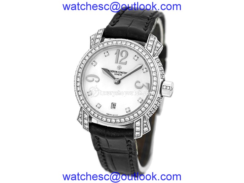 Vacheron Constantin Pave Diamond "Malte" 18K White Gold Strapwatch Vacheron Constantin